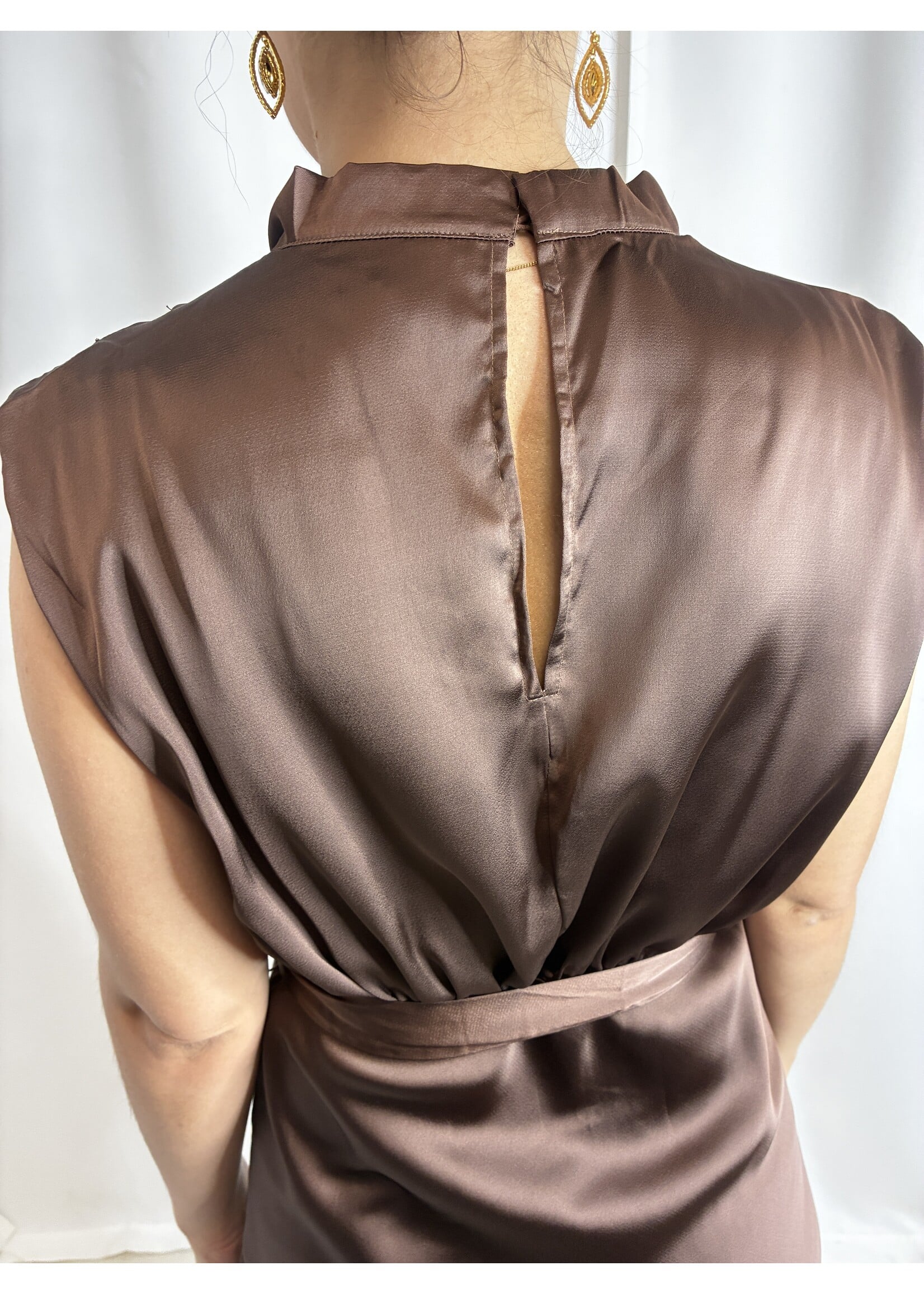 Cowl Neck Midi Dress