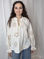 LS Floral Embroidered Top