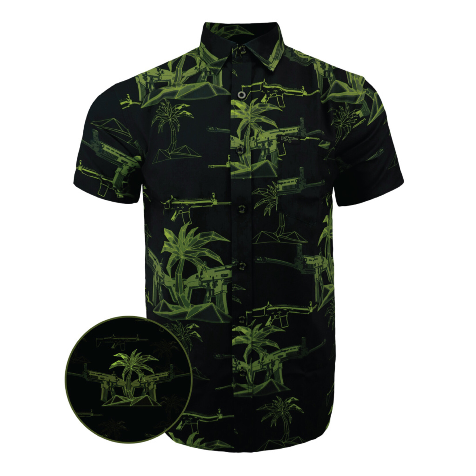 Retro Rifle The Palm Hawaiian Shirt | Defender Outdoors - Defender