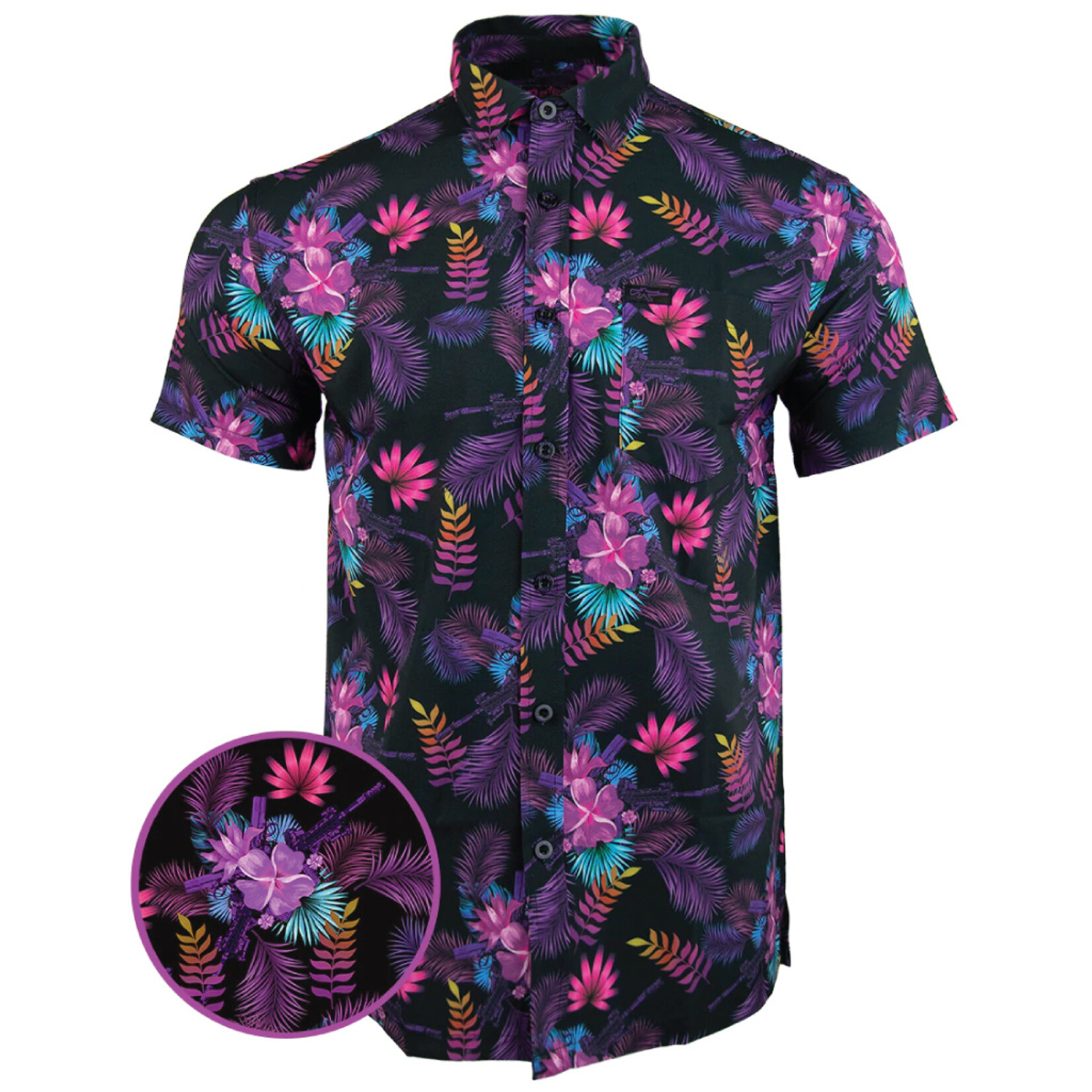 Retro Rifle Tropics Hawaiian Shirt