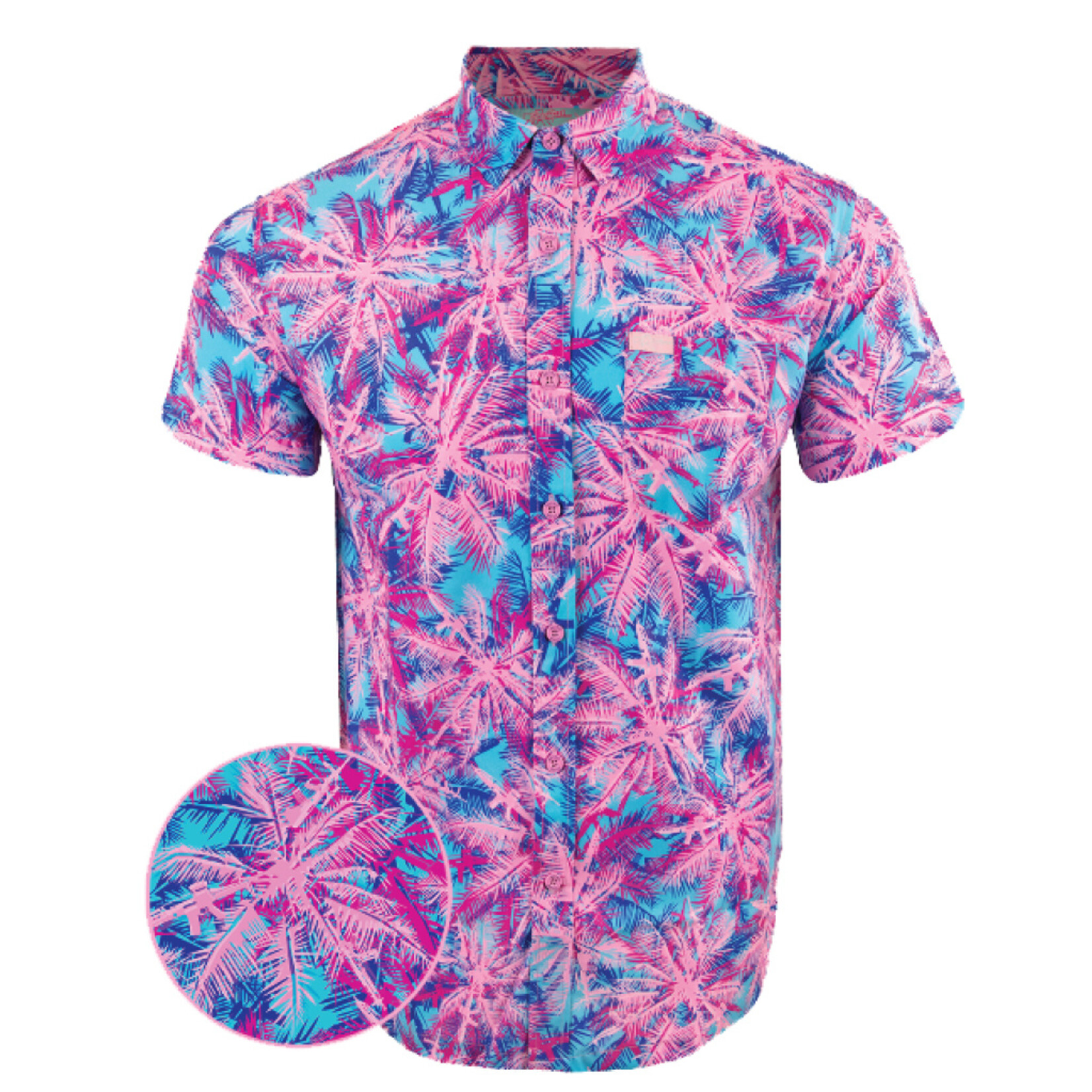 Retro Rifle Super Sonic Palm Hawaiian Shirt - Discontinued