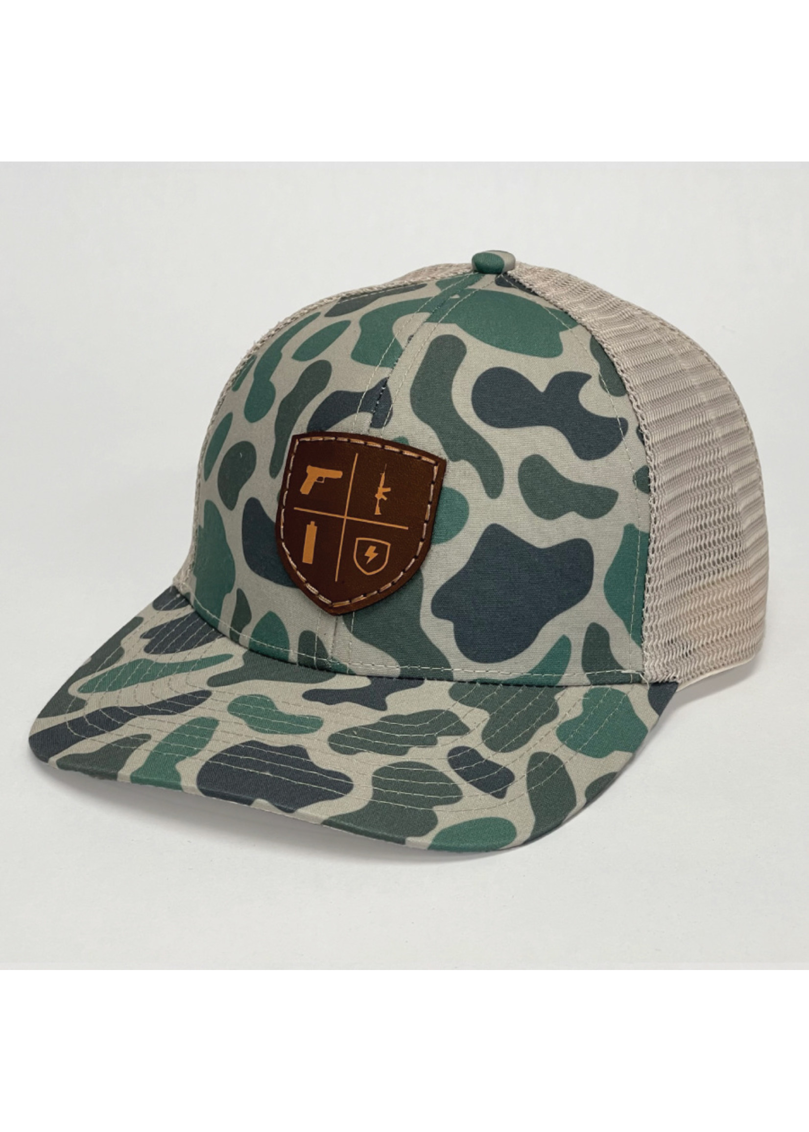 Slate Old's Cool Camo Leather Patch Hat Defender Outdoors