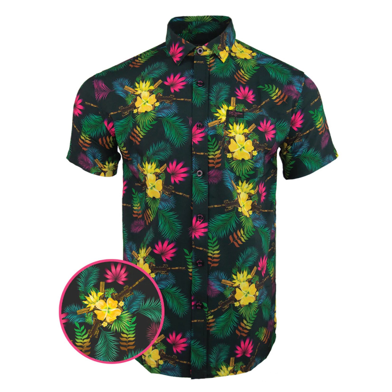 Retro Rifle Tropics Hawaiian Shirt