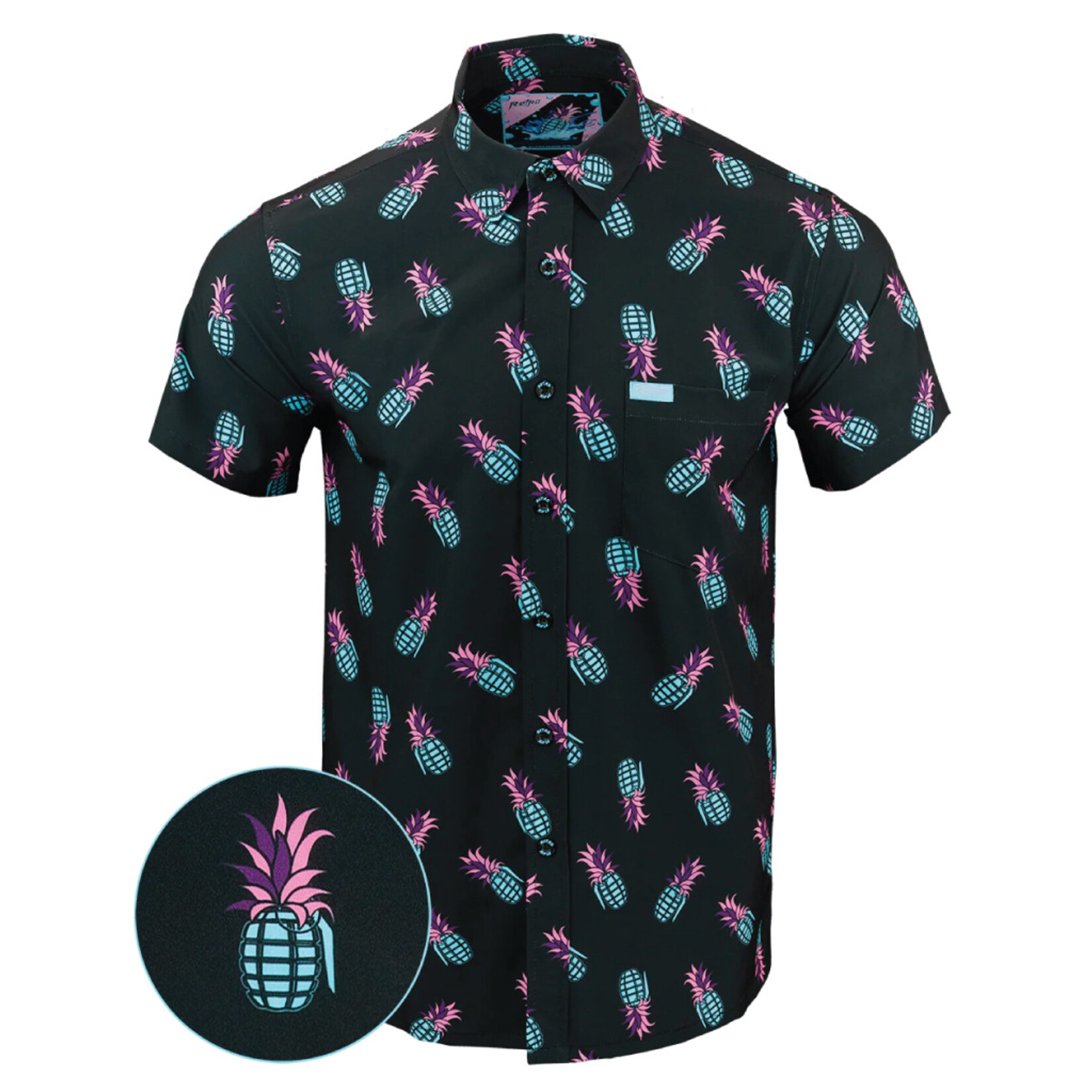 Retro Rifle Painkiller Neon Hawaiian Shirt