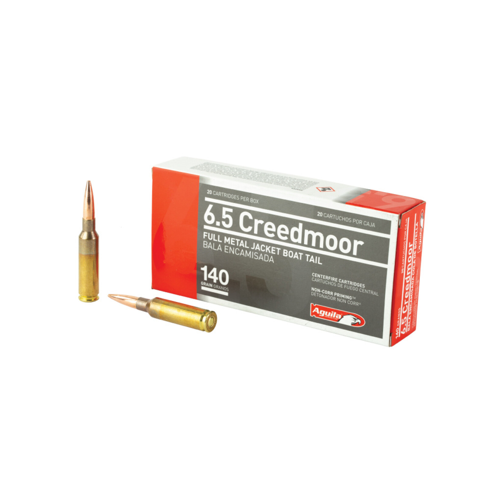 Aguila Ammunition 6.5 Creedmoor FMJBT 140gr 20rd Box