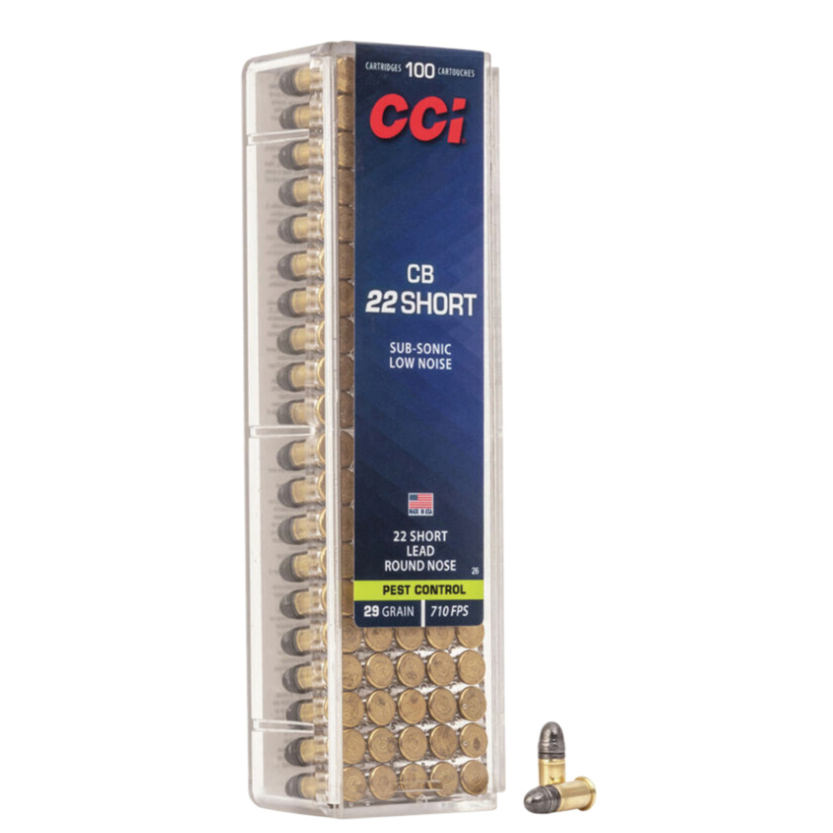 CCI 0026 CB 22 Short 29gr Lead Round Nose 100rd Box