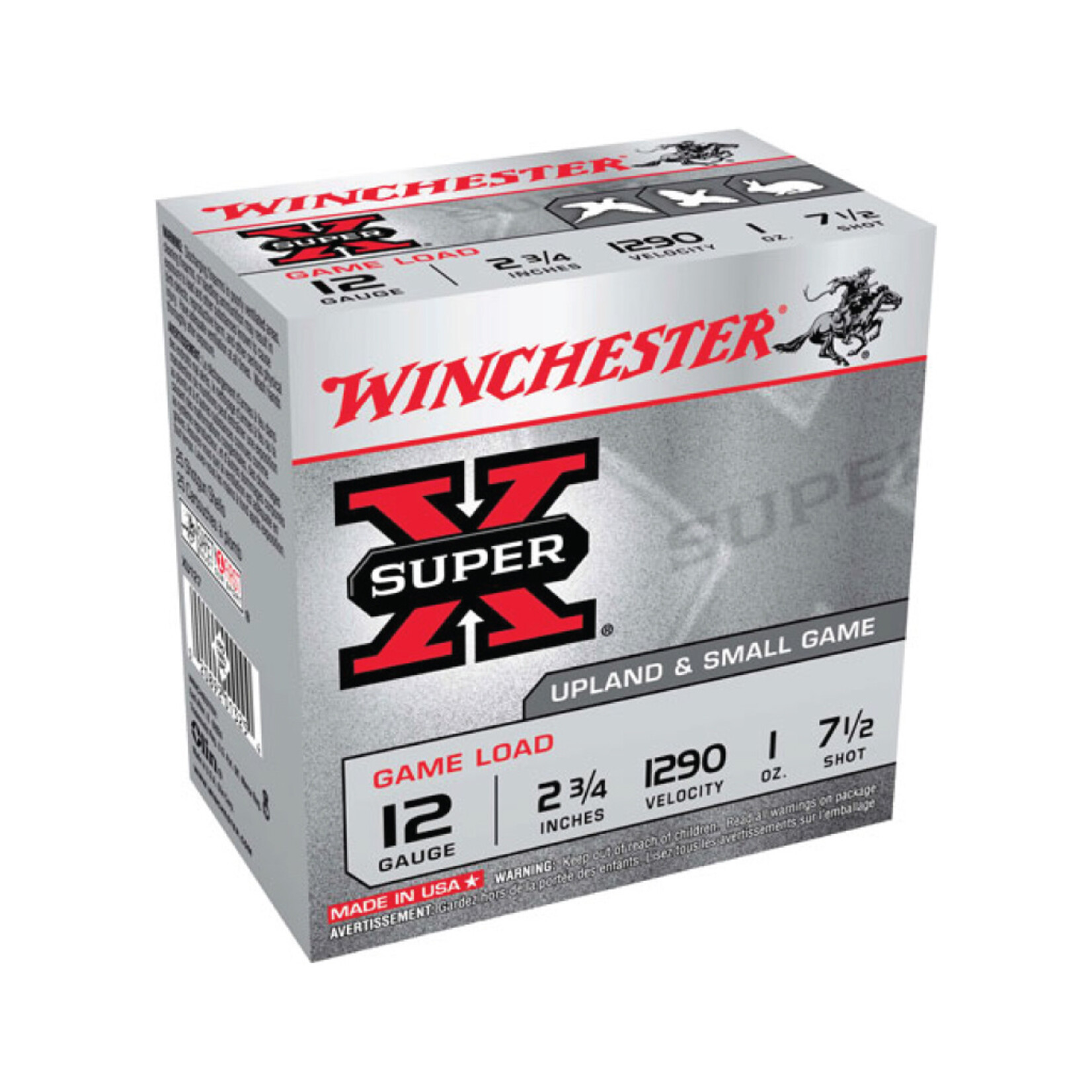 Winchester 12ga  2.75" #7.5 Shot 1oz  Super-X 250rd Case
