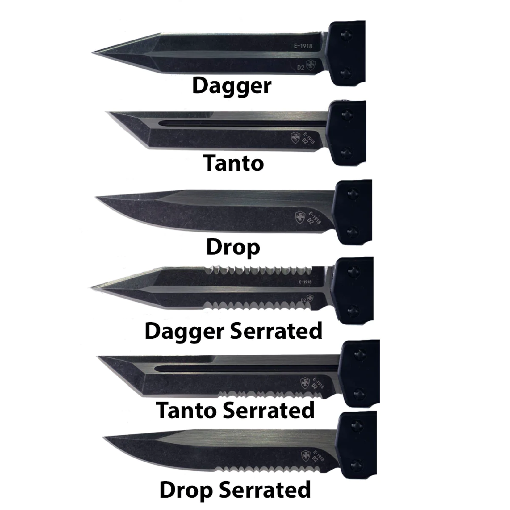 Templar Knife Premium Weighted Large Wood US Flag Drop Serrated Black