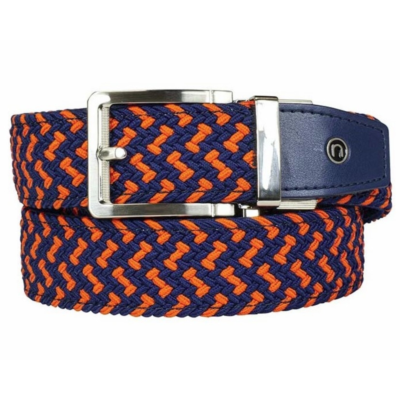 NexBelt Braided Orange & Navy, 1 3/8" Strap, Golf Belt