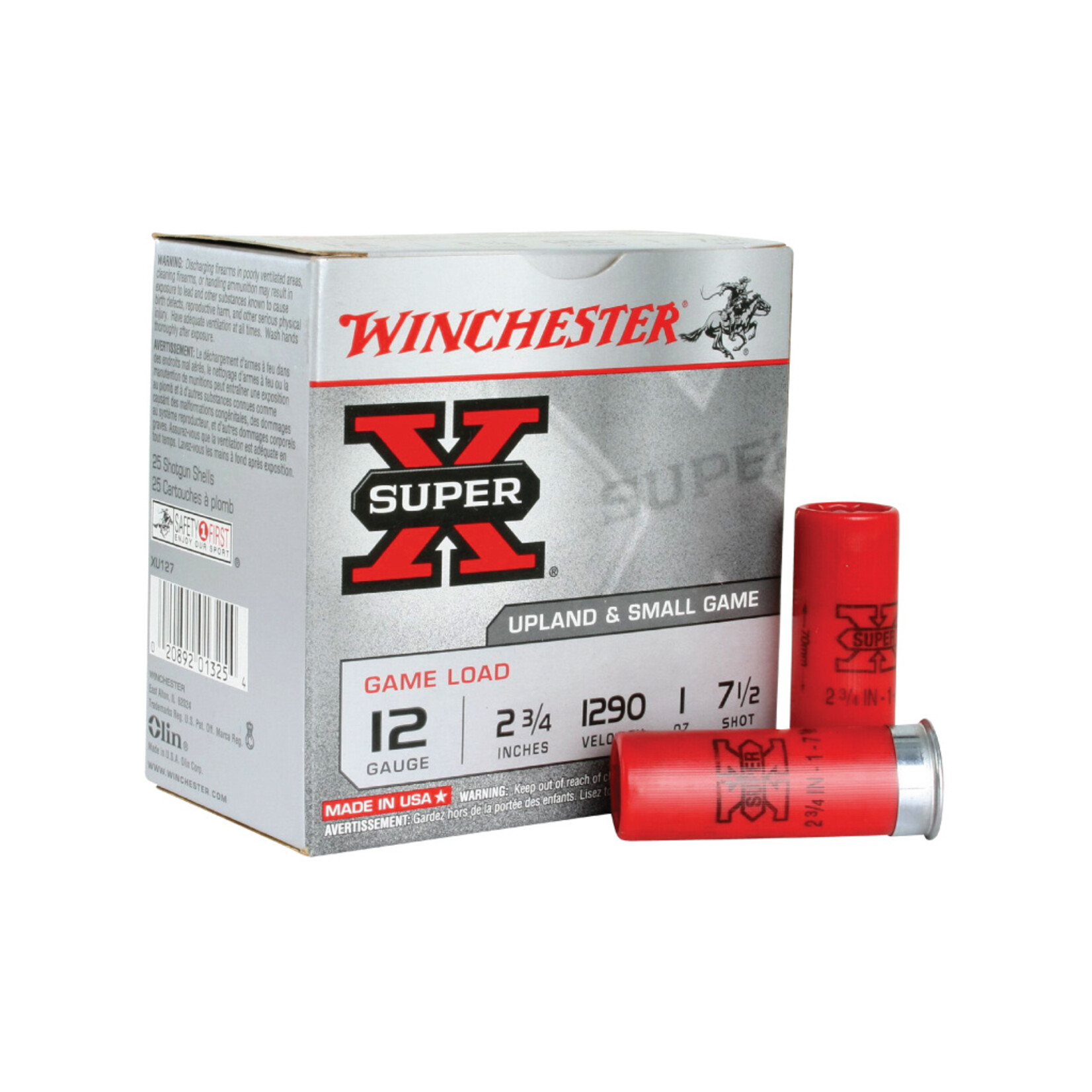 Winchester 12ga 2.75" #7.5 1oz Super X 25rd Box