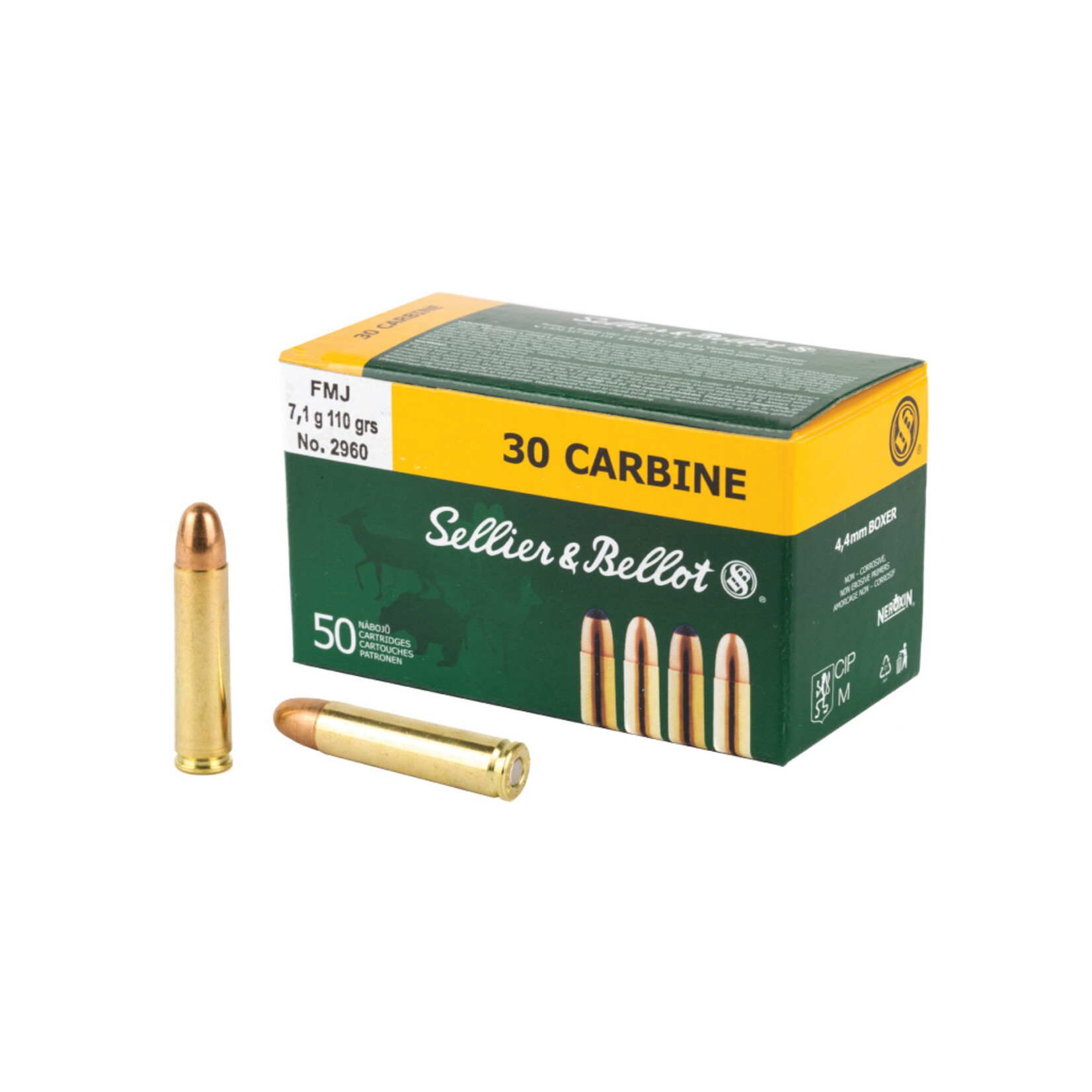 Sellier & Bellot 30 Carbine 110gr FMJ 50rd Box