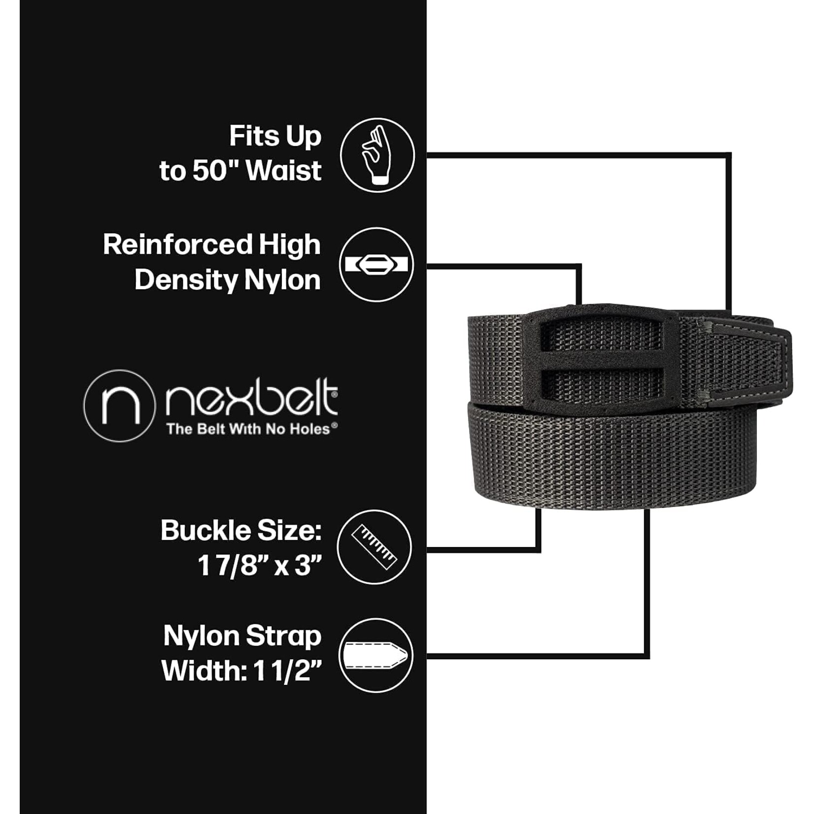 NexBelt Titan 38MM Grey EDC 4.0 Belt
