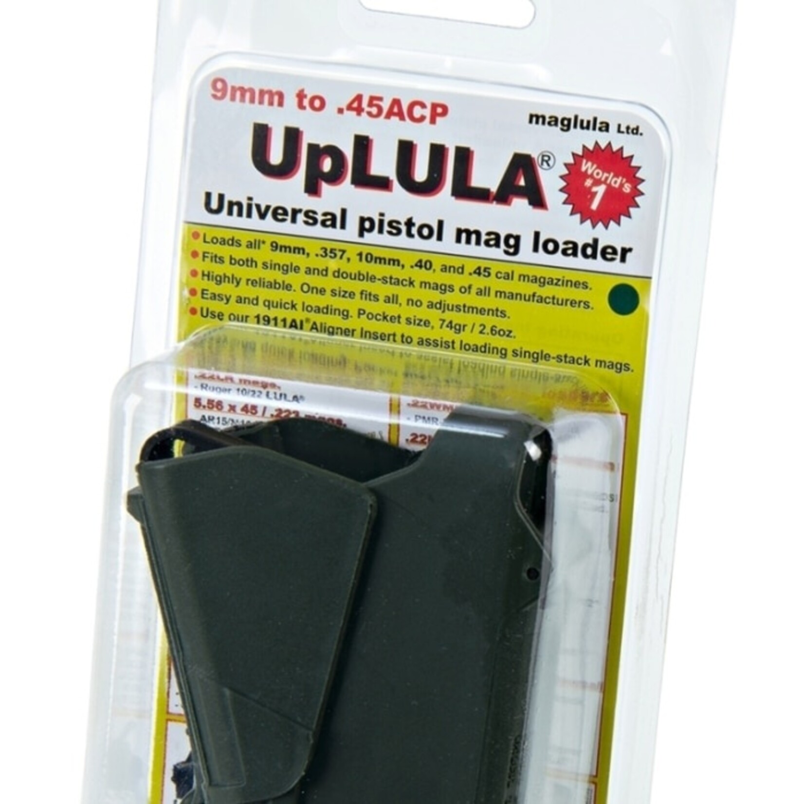 Maglula UpLULA Pistol Mag Loader 9mm - .45ACP Black