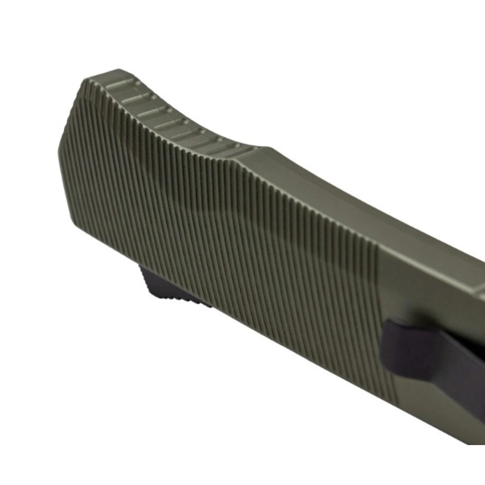 Tekto A5 SPRY Aluminum Green S35 Steel Tanto - AUTO