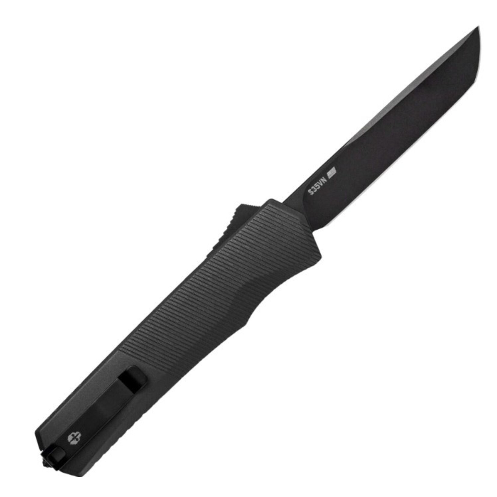 Tekto A5 SPRY Aluminum Black S35 Steel Tanto - AUTO