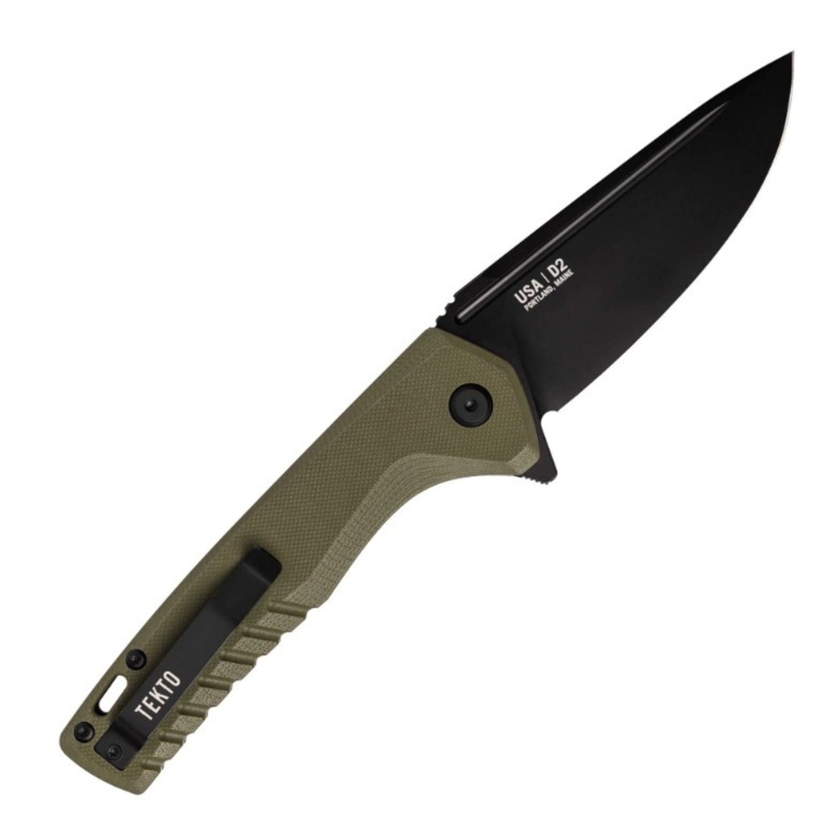 Tekto F3 Charlie G10 OD Green/Black D2 Steel