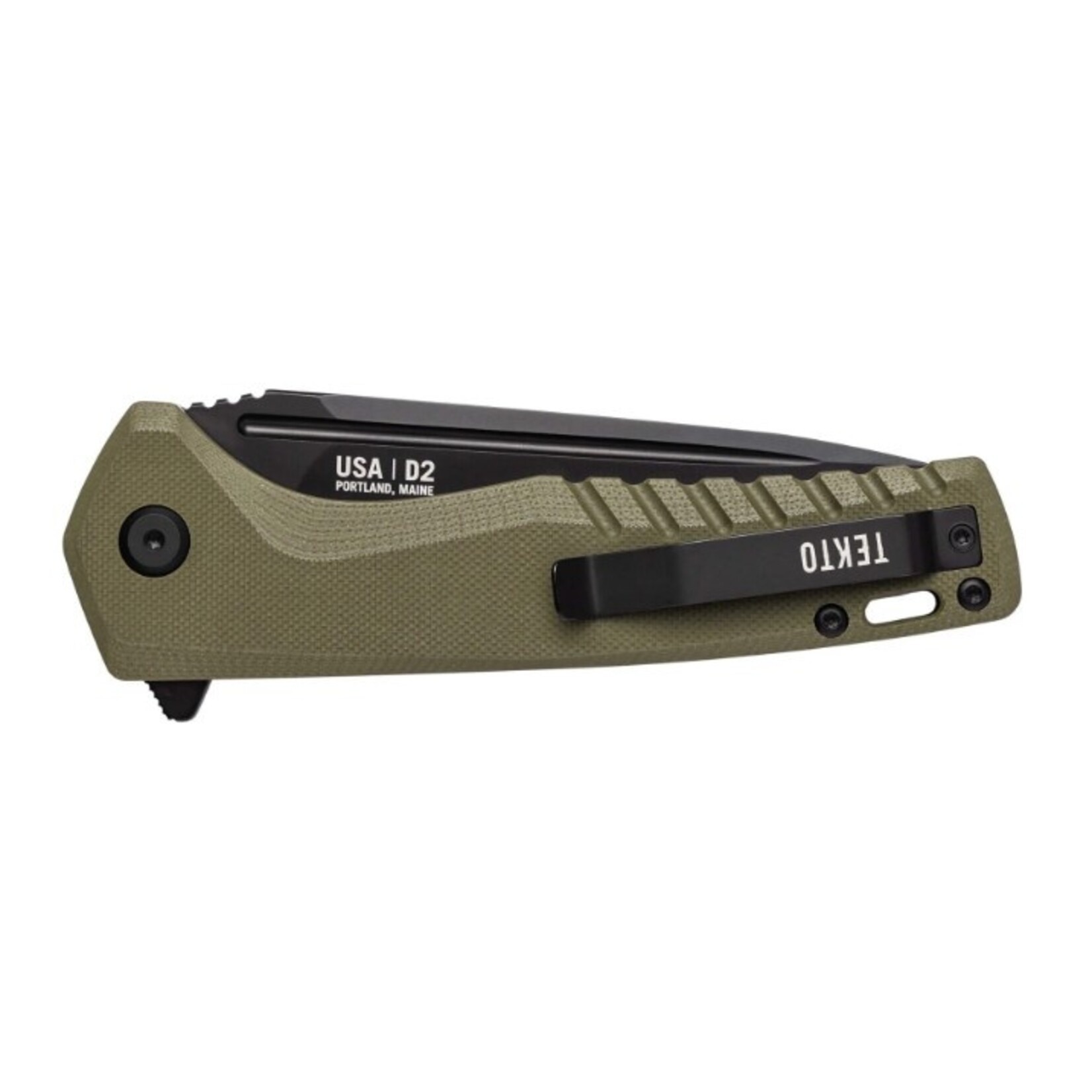 Tekto F3 Charlie G10 OD Green/Black D2 Steel