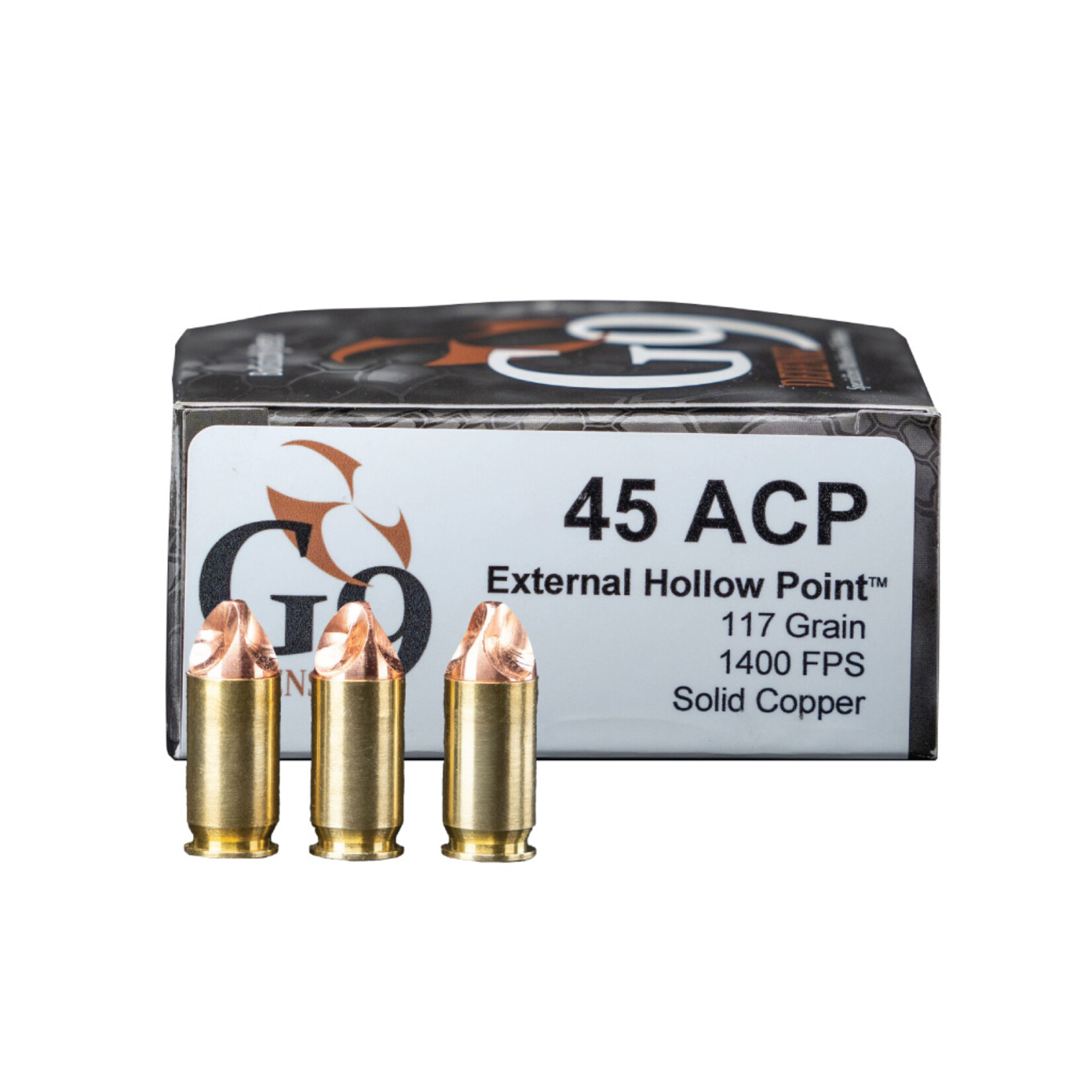 G9 Munitions 45 ACP 117gr External Hollow Point 20rd Box