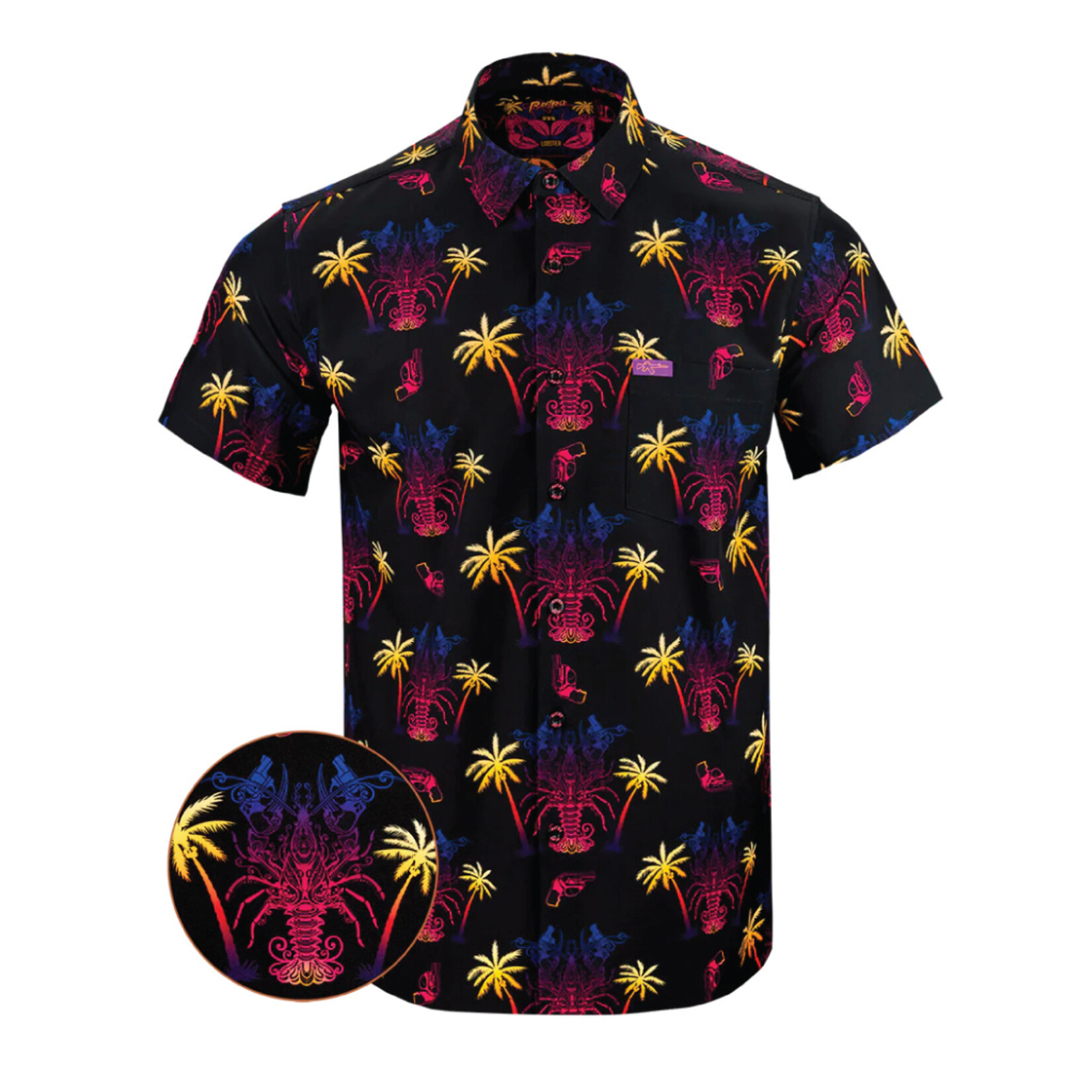 Retro Rifle Lobster Hawaiian Shirt