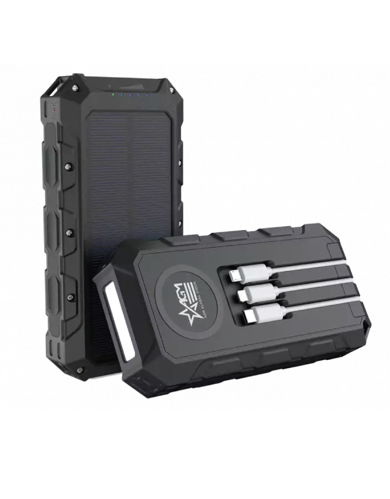 AGM Wireless Charging Solar Powerbank - Defender Outdoors