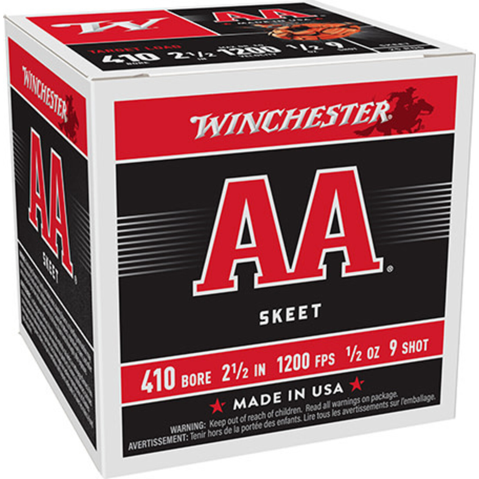 Winchester AA 410ga 9 shot 2.5" 1/2oz 25rd Box