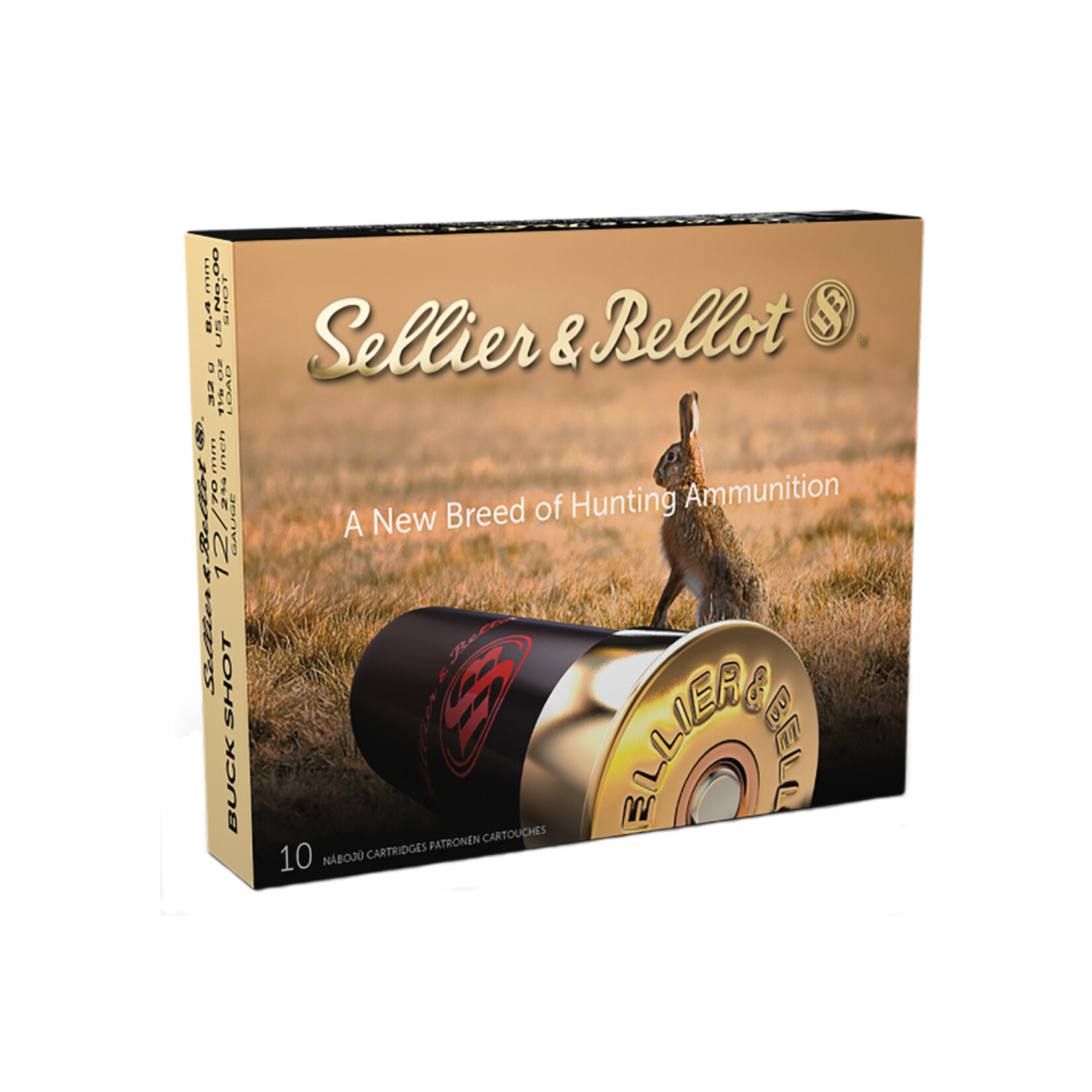 Sellier & Bellot Sellier & Bellot 12ga 2 3/4" 1 1/8oz #00 9 Pellet Buckshot 10rd Box