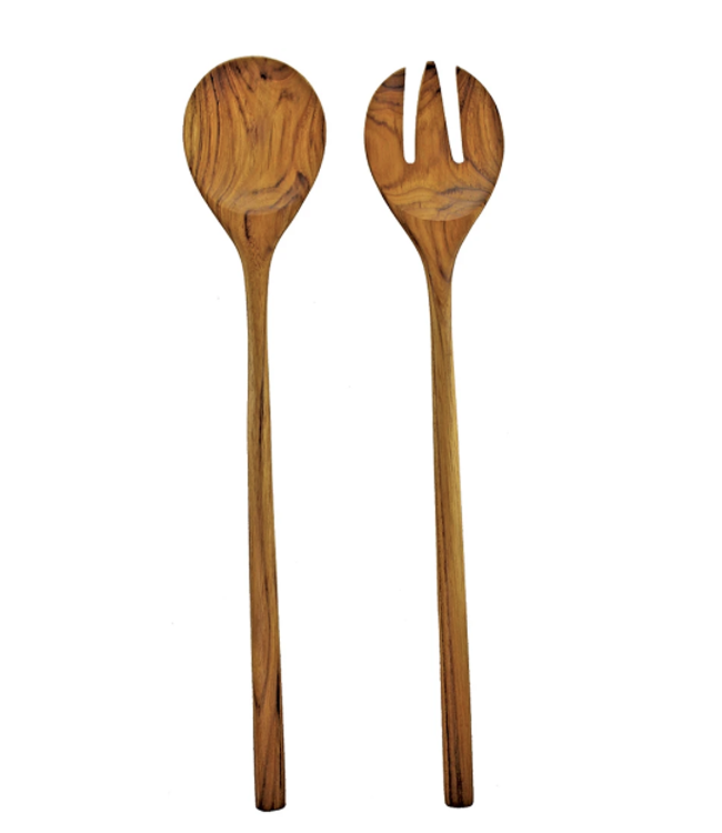 Teak X-Large Salad Server Set