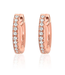 Rose Gold Diamond Huggie Earrings-available in 2 sizes