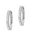 White Gold  Diamond Huggie Earrings-available in 2 sizes