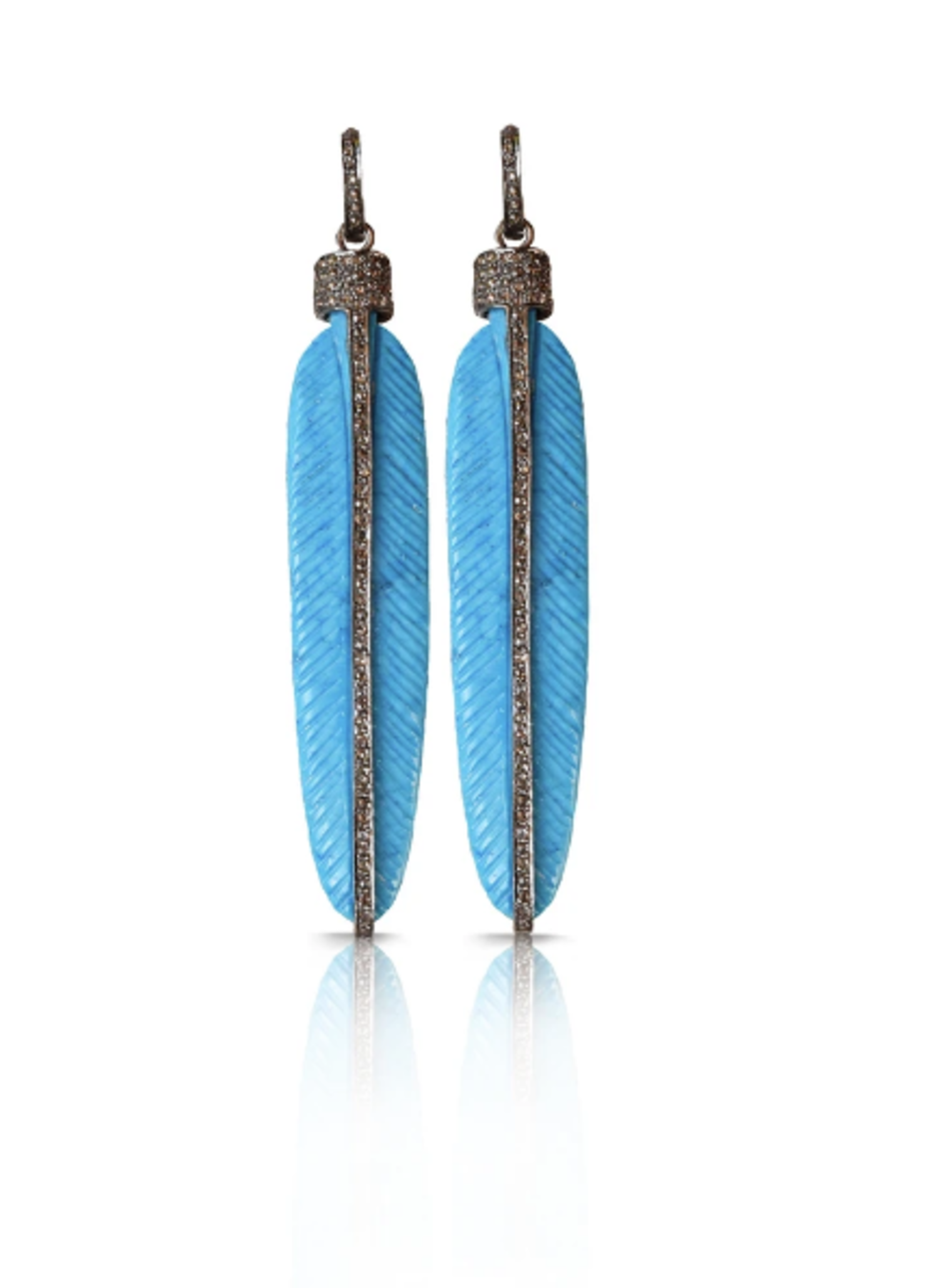Aggregate more than 219 turquoise feather earrings