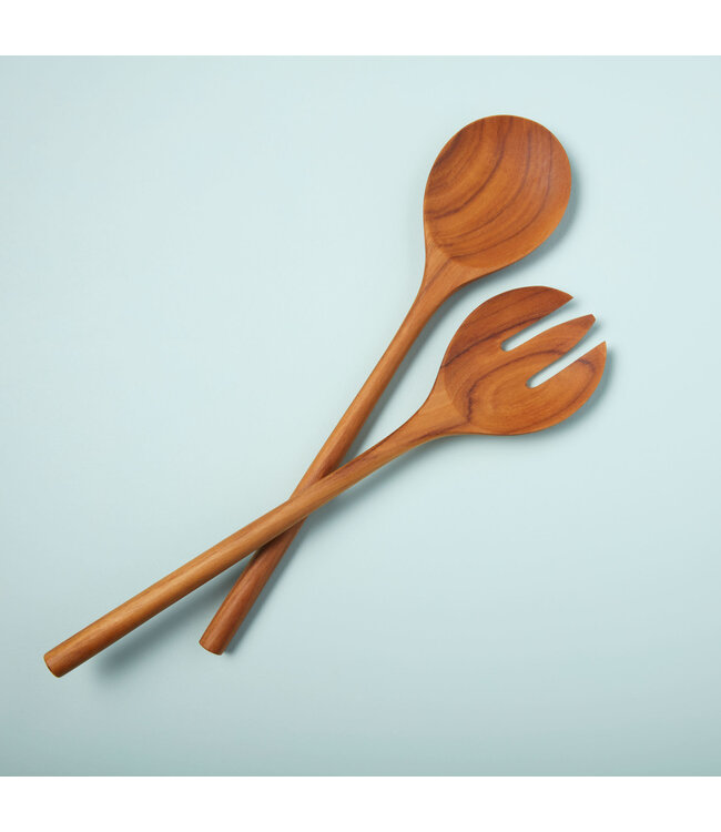 Teak X-Large Salad Server Set