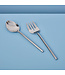 Etched  Hammered Serving Set in Stainless