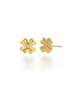 Diamond Clover Stud Earring