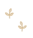 Mini Leaf Diamond 14KG Earrings