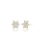 Diamond 14KG Flower Cluster Stud Earring