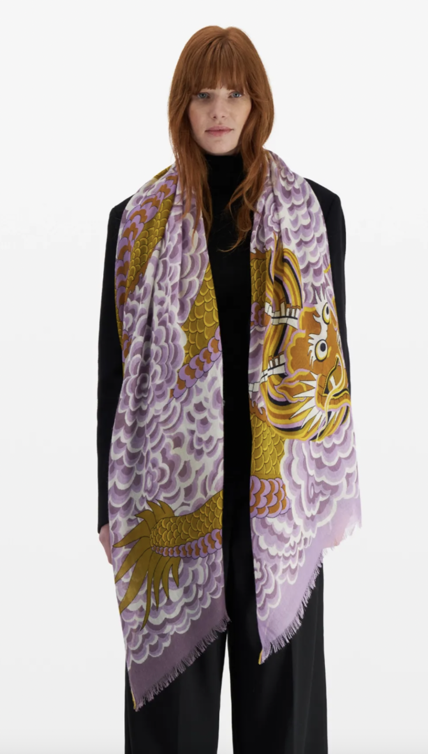 Inoui Editions Etole 70 Dragon Scarf - Yellow