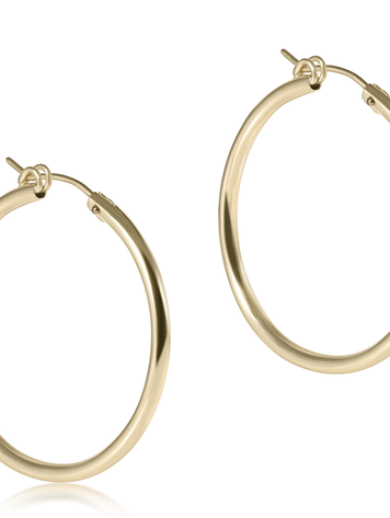 ENewton Round Gold 1.25" Hoop Smooth