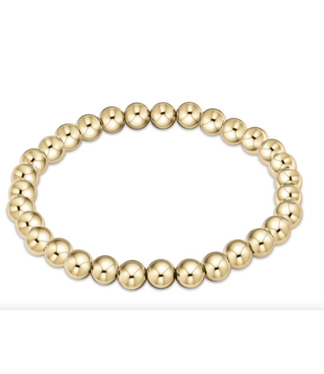 Classic Gold 6mm Bead Bracelet