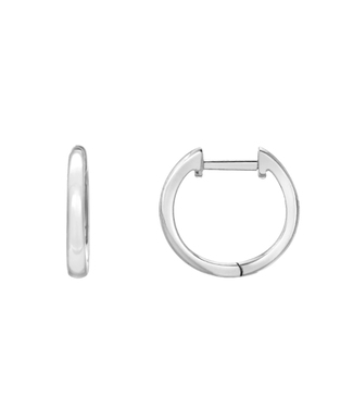White Gold  Petite Huggie Earrings