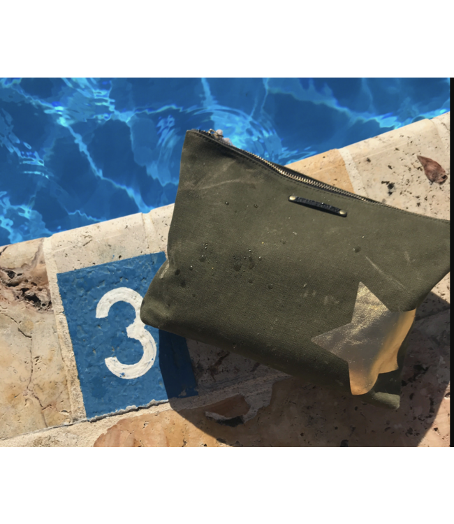 Gold Star Canvas Pouch