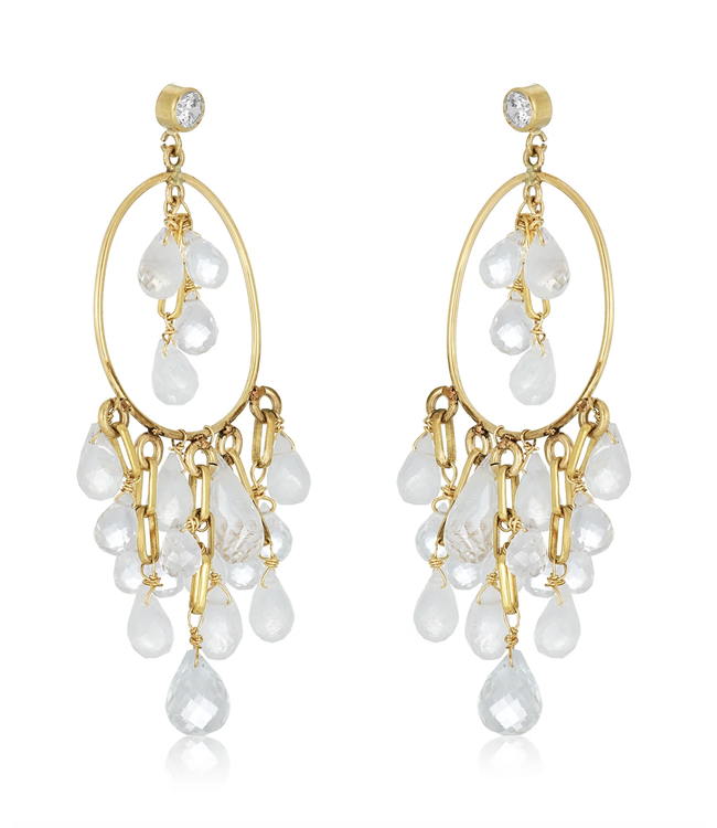 Moonstone Chandelier Earrings