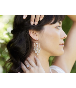 Mabel Chong Moonstone Chandelier Earrings