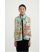 Inoui Editions Turquoise Garden Print Cotton and Silk Scarf