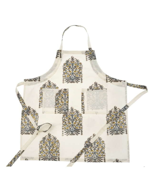 Cotton Block Print Apron-available in 2 prints