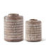 K&K Interiors Whitewashed Carved Vase-available in 2 sizes