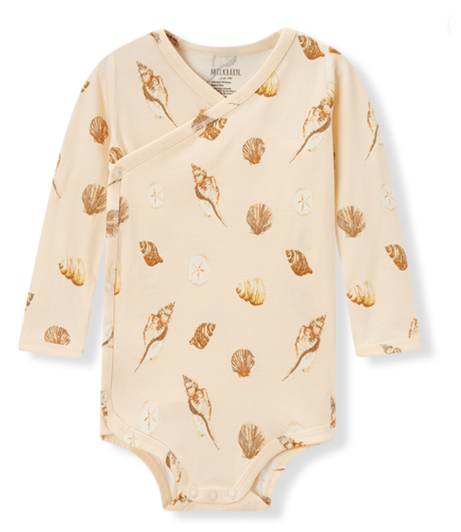 Seashells Stretch Crossover LS One Piece