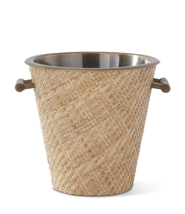 Rattan 11" Wrapped Wine Chiller w/Insert