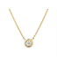 Single Bezel 14KG Diamond Necklace