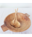 Rustic 19" Wooden Bowl with Handles