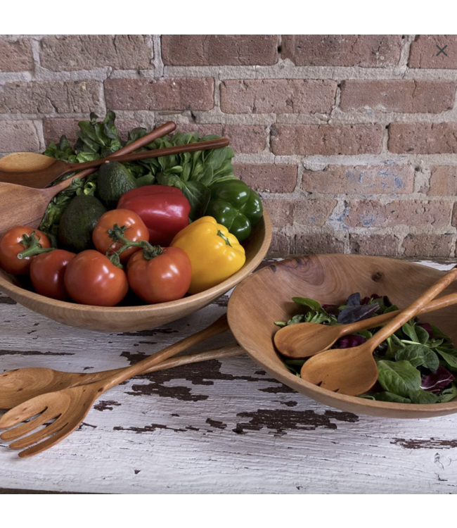 Rustic 14" Wooden Bowl